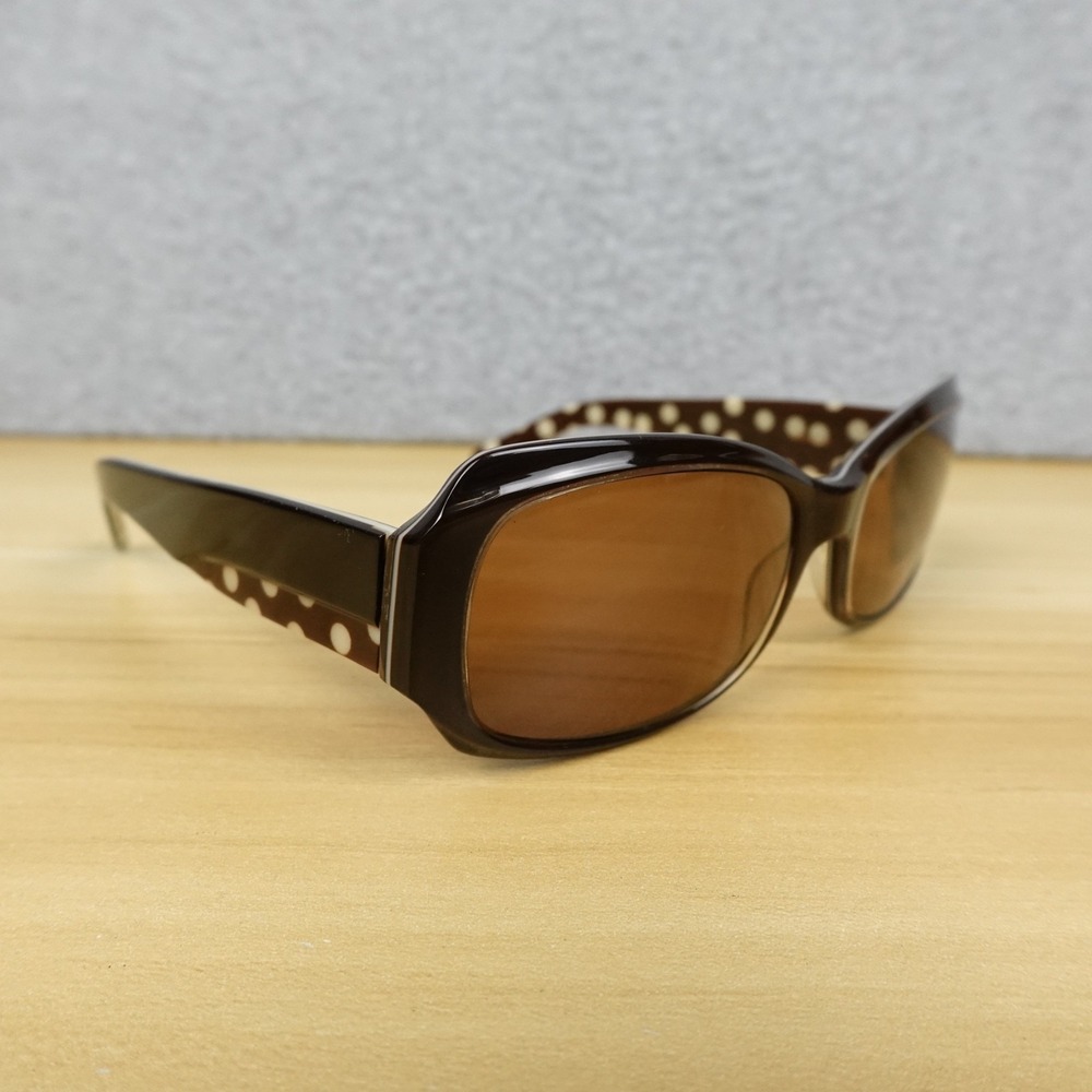 Sama Sunglasses Frames Womens Femme Brown Polka Dot 57-18-130 Japan